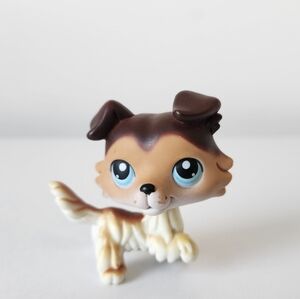 LPS Collie #58 Paw Up Raised Pink Magnet Original Owner